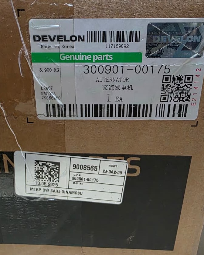 Alternator - Doosan - 300901-00175